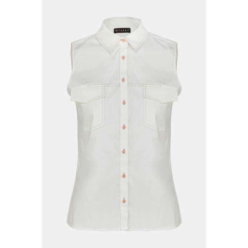 Vakko ECRU SLEEVE SHIRT