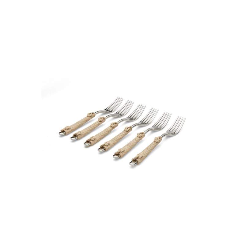 LOCATELLI ROPE PATTERNED 6 DINNER FORKS