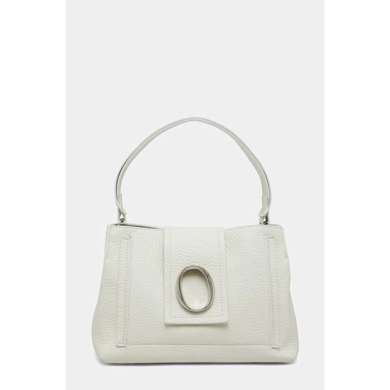 Orciani WHITE LOGO LEATHER BAG