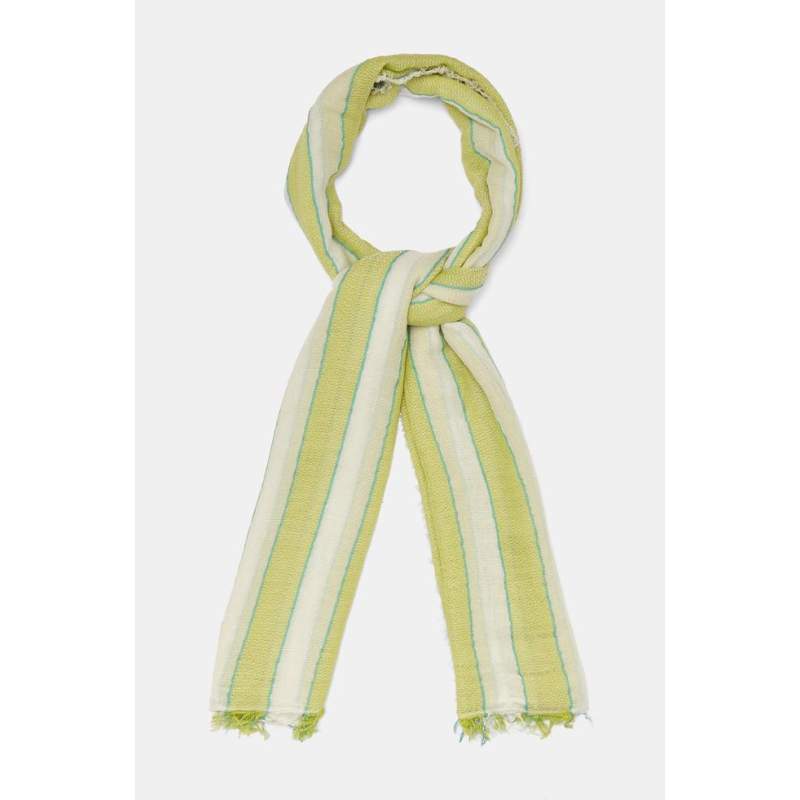 Vakko ECRU STRIPED PATTERNED SHAWL