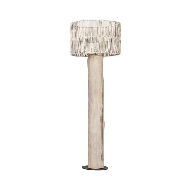 VAKKO NATUREL WOODEN LAMP WITH STRAW HAT VAKKO NATUREL WOODEN LAMP WITH STRAW HAT