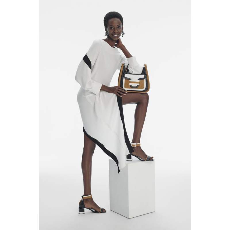 Vakko ECRU ASYMMETRIC DRESS