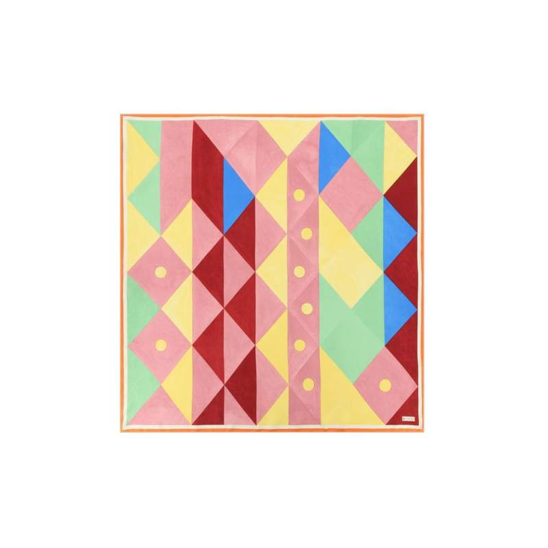 VAKKO GEOMETRIC PATTERNED SILK SCARF VAKKO GEOMETRIC PATTERNED SILK SCARF