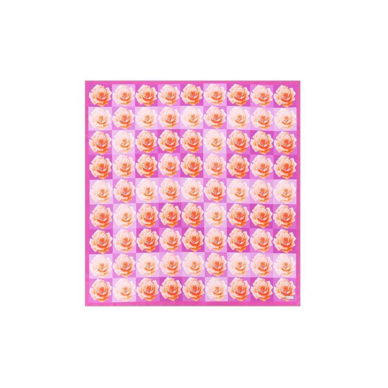 VAKKO FLORAL PATTERNED SILK SCARF