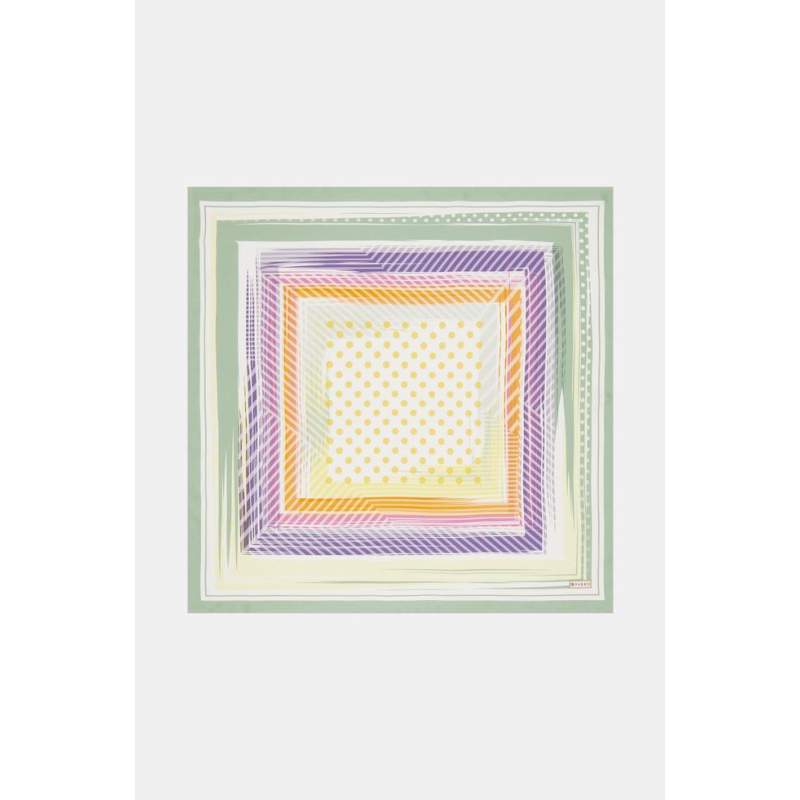 Vakko POINT PATTERNED SILK BANDANA