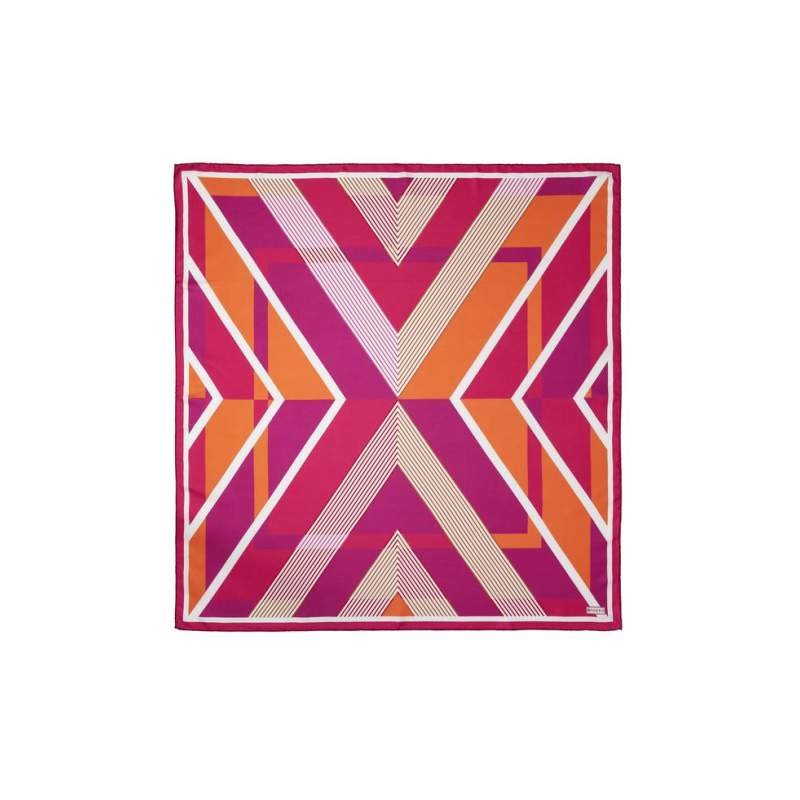 VAKKO GEOMETRIC PATTERNED SILK SCARF VAKKO GEOMETRIC PATTERNED SILK SCARF