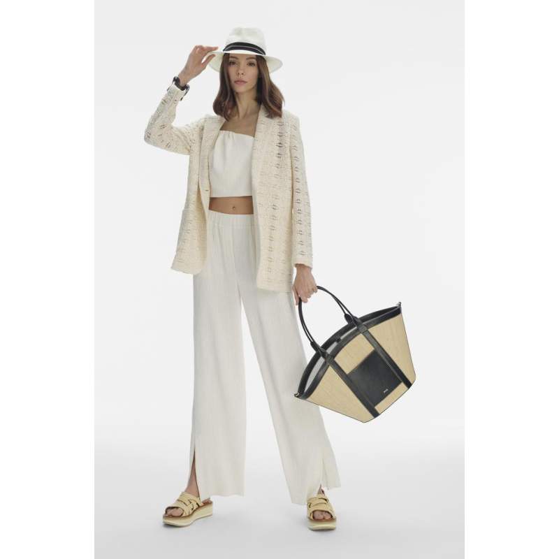 Vakko ECRU SPLIT TROUSERS Vakko ECRU SPLIT TROUSERS