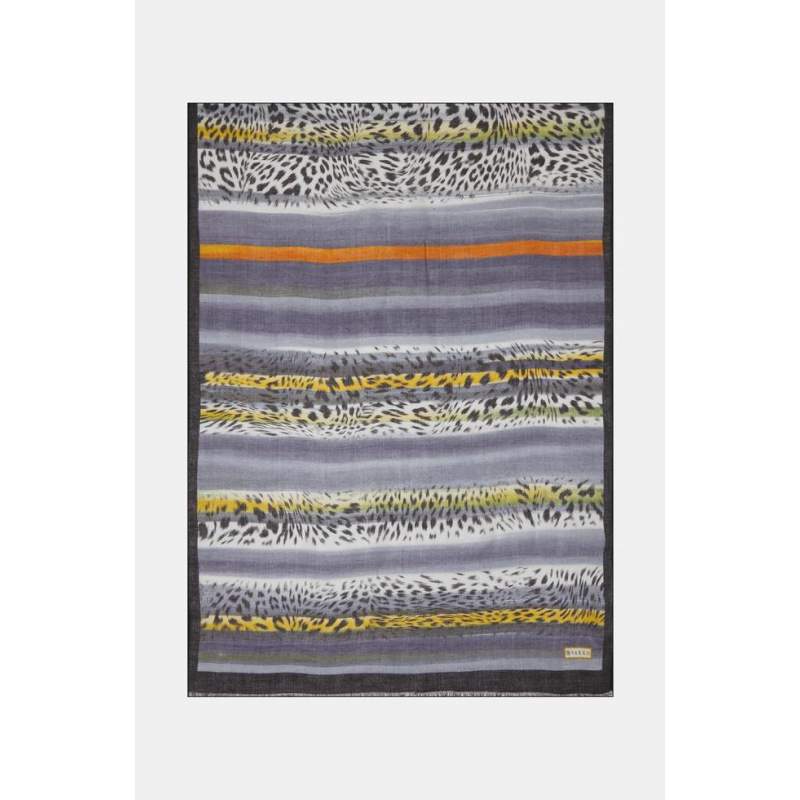 Vakko LEOPARD PATTERNED MODAL SILK shawl