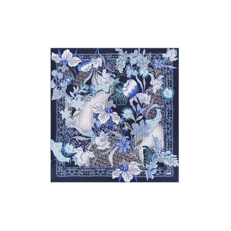 VAKKO FLORAL PATTERNED SILK SCARF