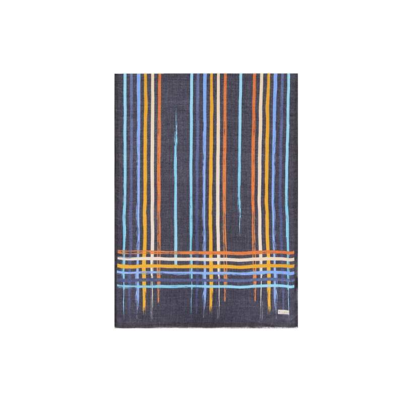 VAKKO GEOMETRIC PATTERNED SILK shawl