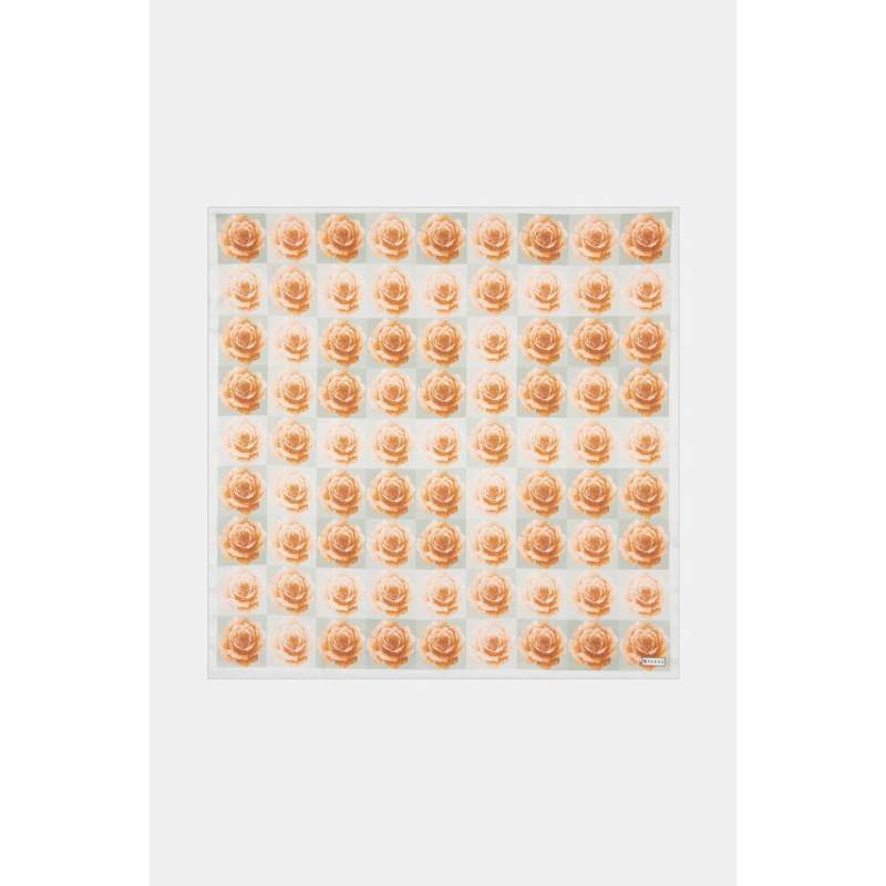 Vakko FLORAL PATTERNED SILK GAVROUS