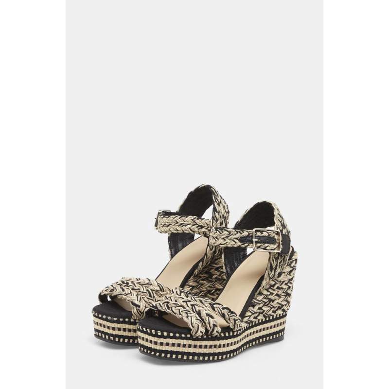 Castaner BLACK FILLED HEEL SHOES