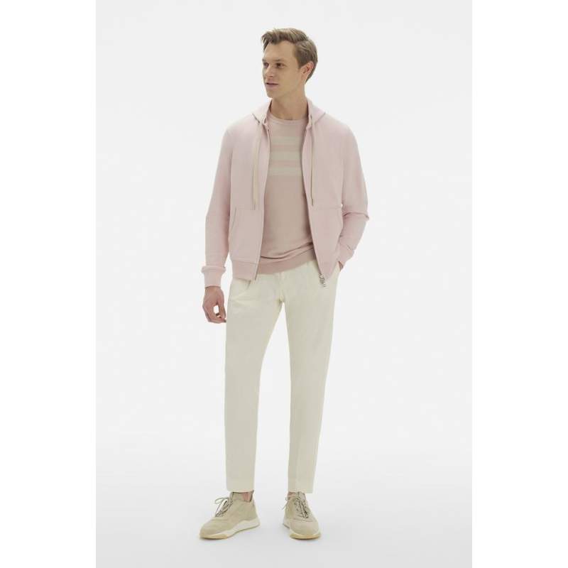 Vakko COTTON ECRU SEERSUCKER PANTS