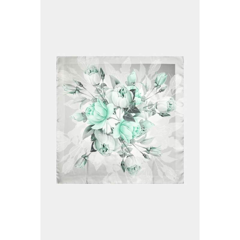 Vakko FLORAL PATTERNED SILK SCARF