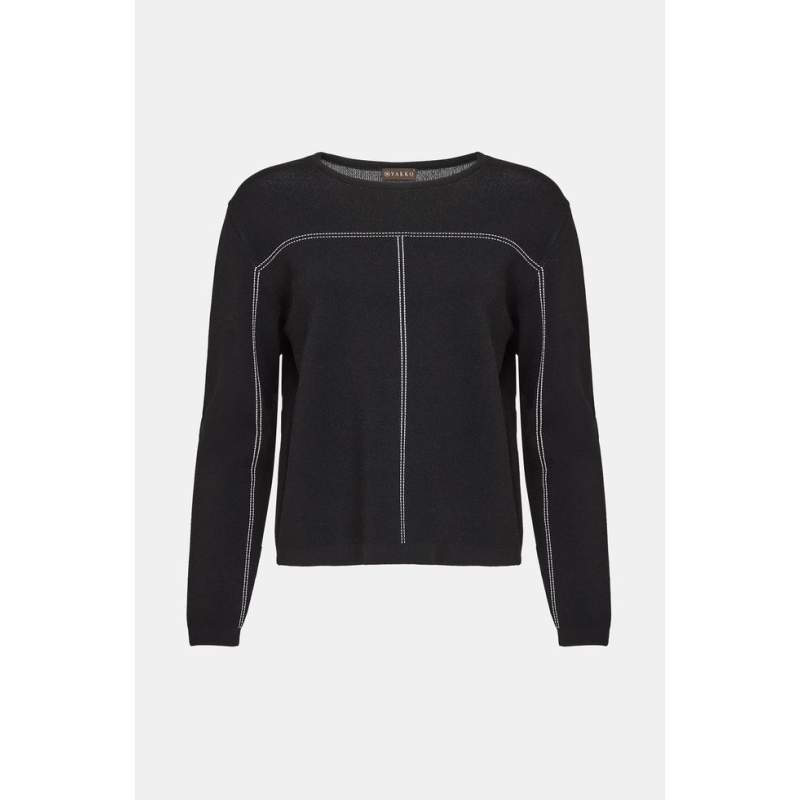 Vakko BLACK KNITWEAR SWEATER Vakko BLACK KNITWEAR SWEATER