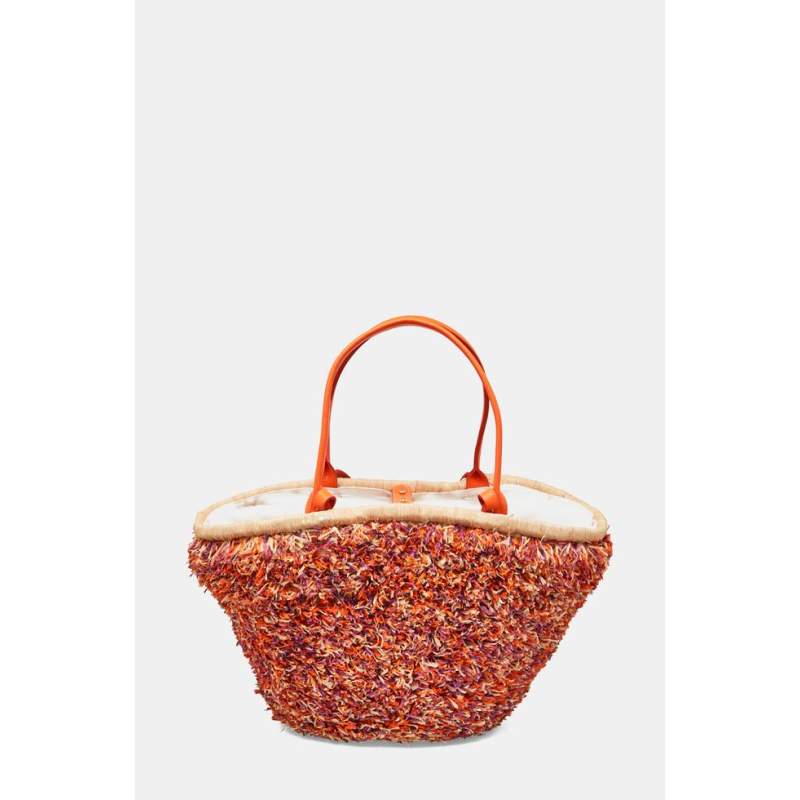 Doum ORANGE RAFFIA BAG