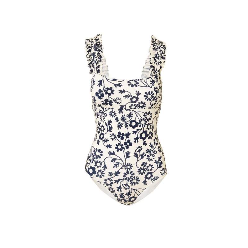 Ephemera NAVY FLORAL SWIMSUIT