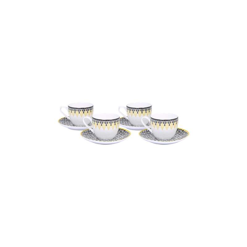 VAKKO SAFRAN 4-PIECE PORCELAIN COFFEE CUP SET