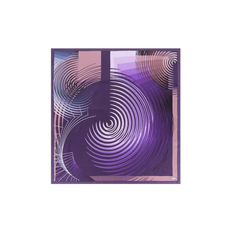 VAKKO GEOMETRIC PATTERNED SILK SCARF