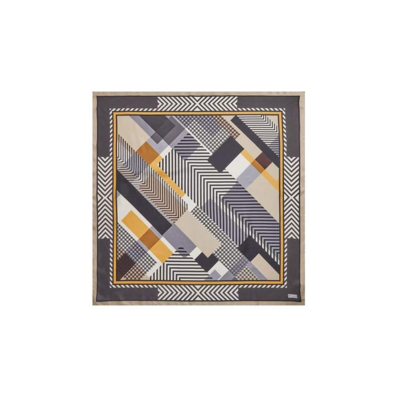 VAKKO GEOMETRIC PATTERNED SILK SCARF VAKKO GEOMETRIC PATTERNED SILK SCARF
