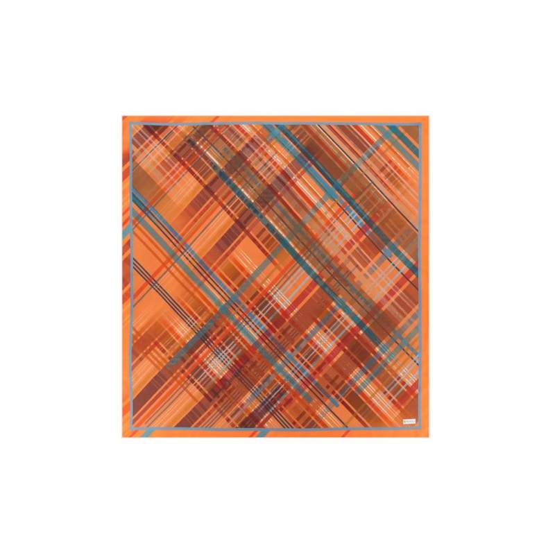 VAKKO GEOMETRIC PATTERNED SILK SCARF