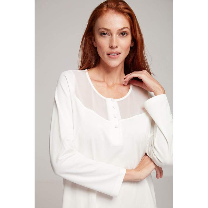 Stylish Nightgown with Mummy Buttons