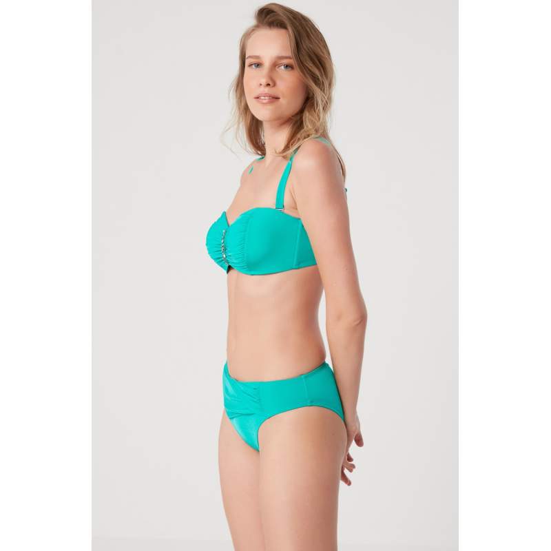 Victor Düz Color Covered Strapless Bikini
