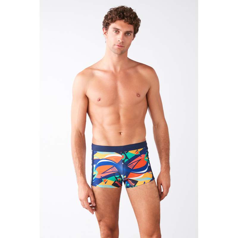 Milan Colorful Patterned Lyc Shorts