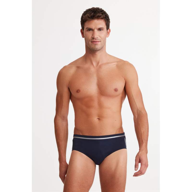 Port Flat Shiny Stripe Bye Sprint Swimsuit