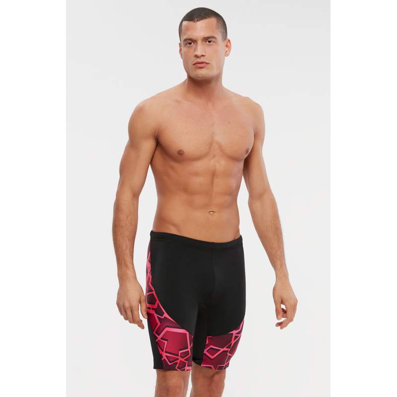 Rower Contrast Pattern Cycling Shorts