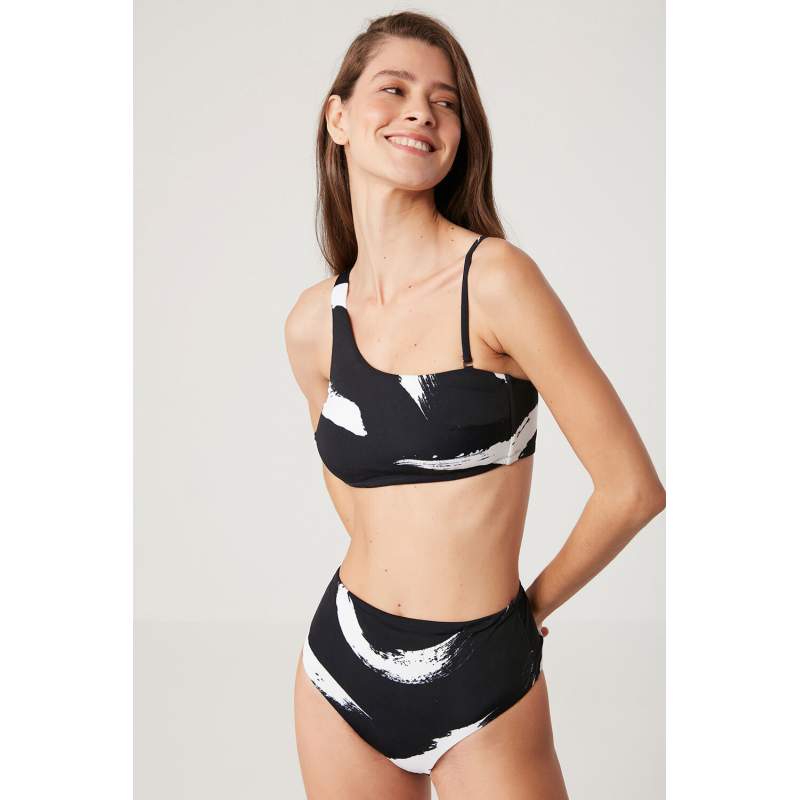 Hagios Patterned One Shoulder Bikini Hagios Patterned One Shoulder Bikini