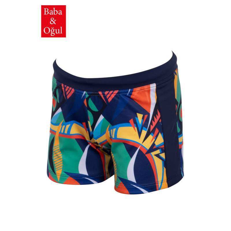 Damiano Patterned Boys Shorts Swimwear