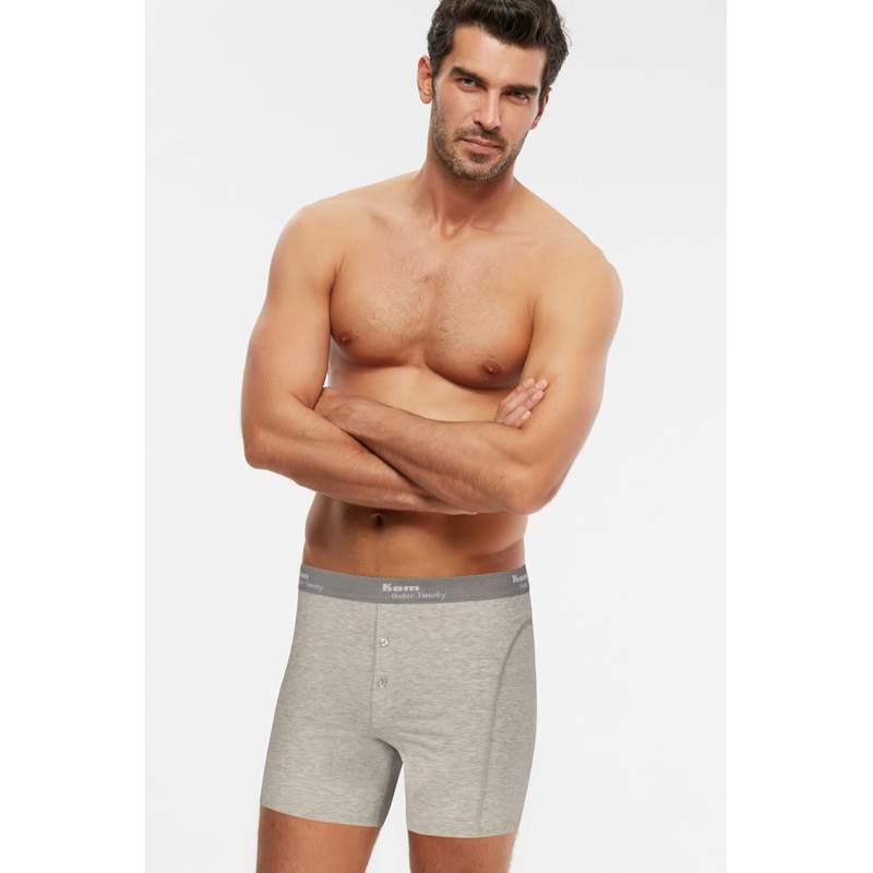 Long Men's Boxer with Double Buttons