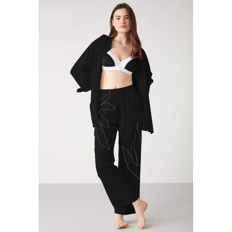 Puni Blue Embroidered Sweatshirt