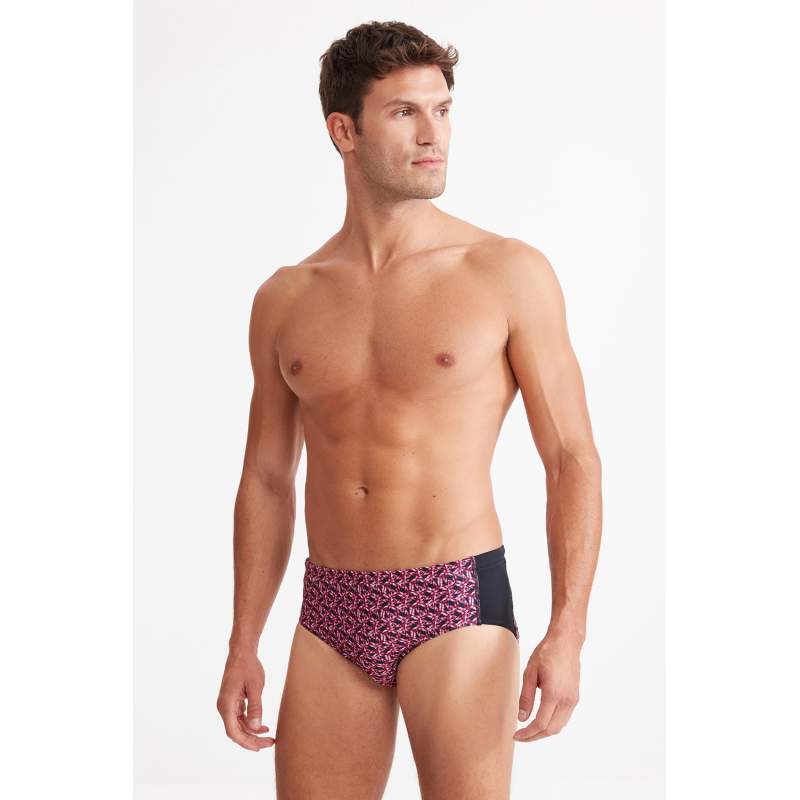 Flag Patterned Knee Piece Sprint Swimsuit