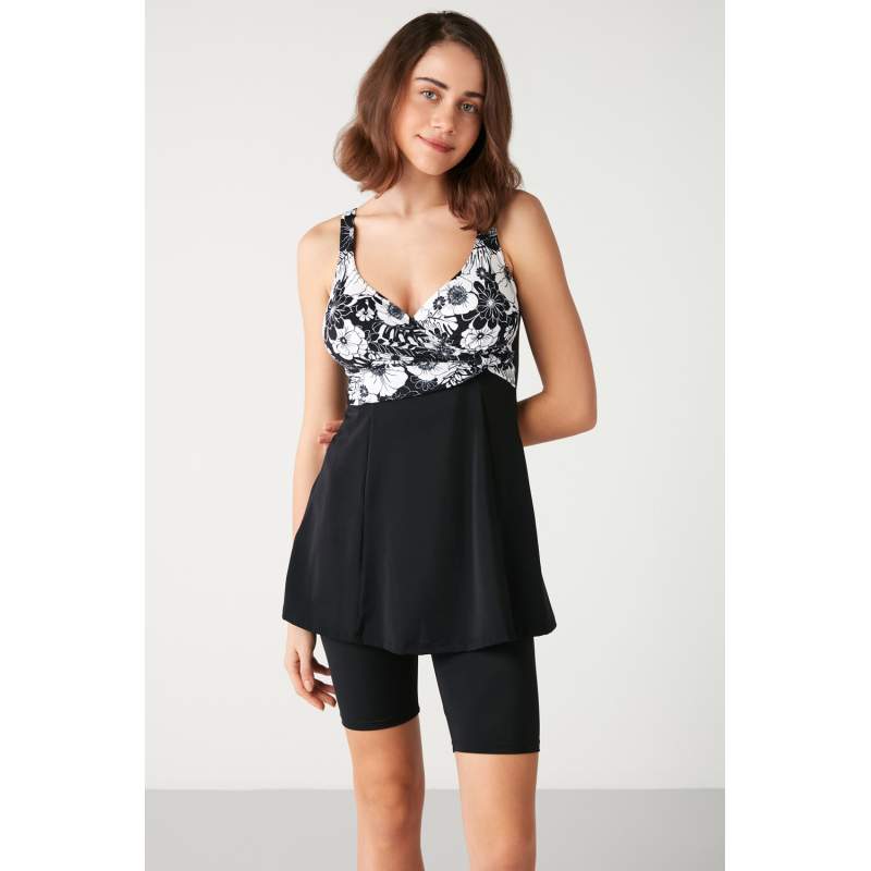 Recta Floral Patterned Double Breasted Tights