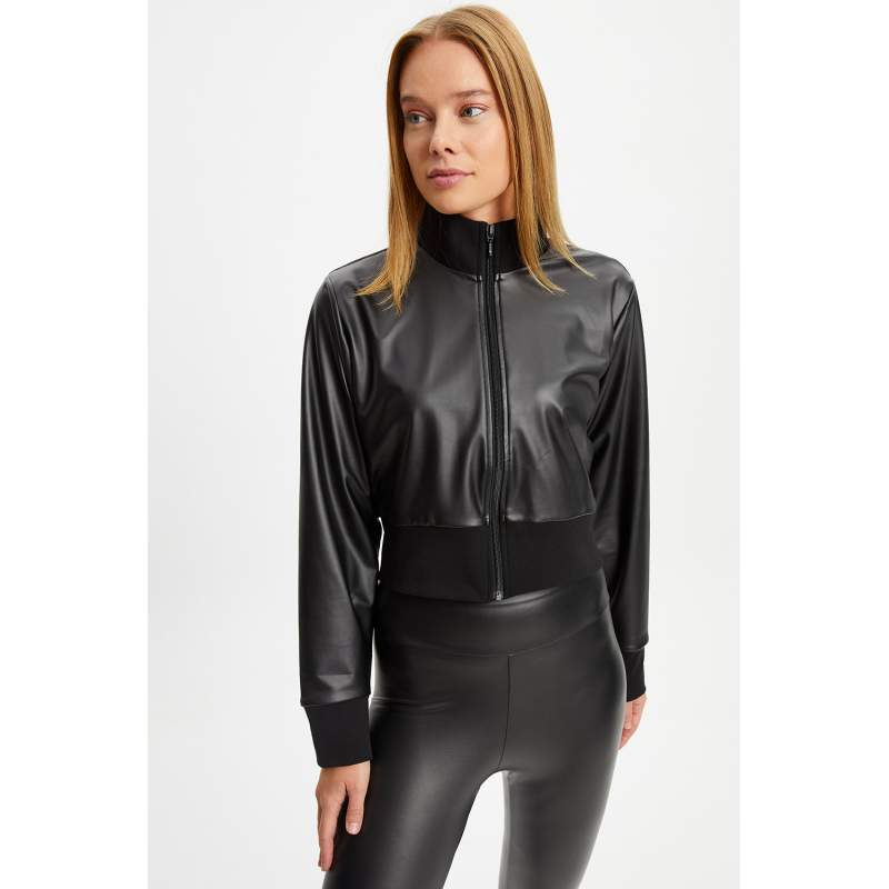 Basic Leather Leather Günümlü Jacket