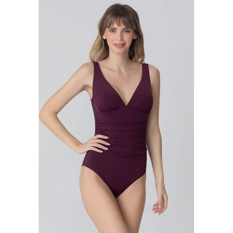 Warmen Draped Gathering Swimwear