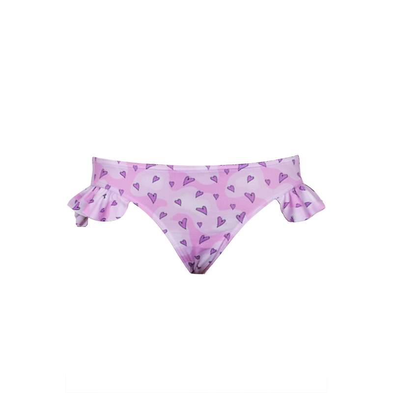 Chady Patterned Ruffled Kids Bikini Bottoms