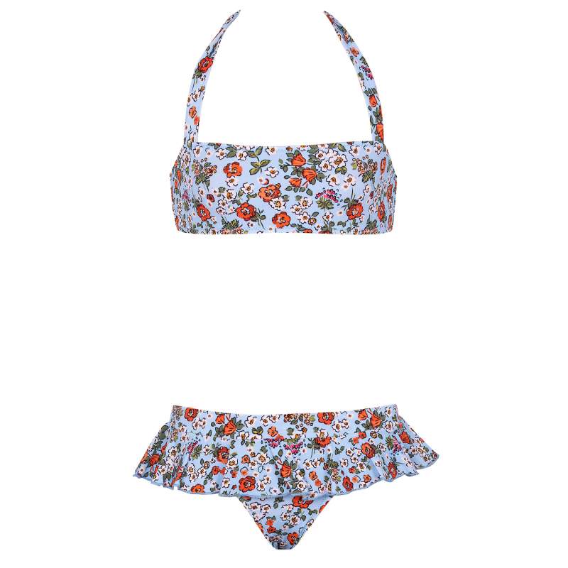 Fiona Pink Patterned Kids Bikini Set