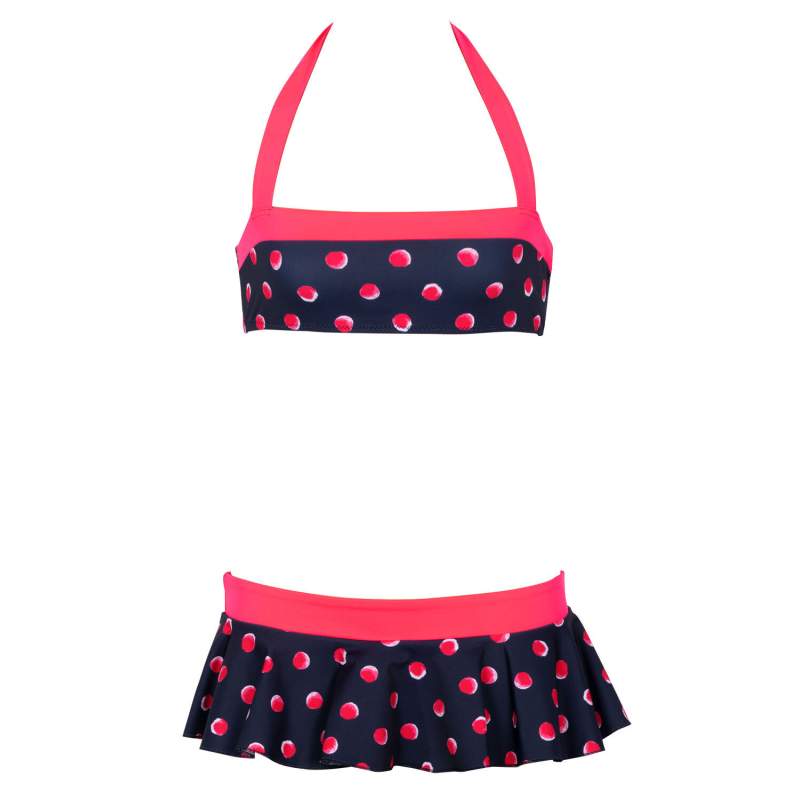 Ella Point Patterned Skirt Bikini Set