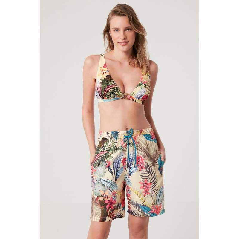 Labezerin Pocket Patterned Long Shorts Labezerin Pocket Patterned Long Shorts