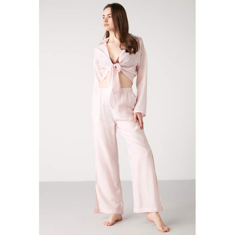 Berry Pocket Elastic Waist Trousers