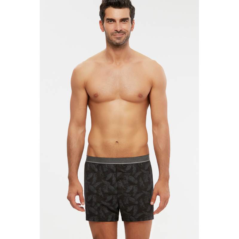 Palm Lined Palm Patterned Men's Boxer