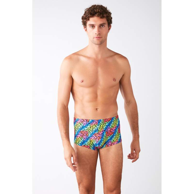 Save Kom Patterned Lyc Shorts