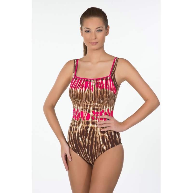 Caldera Patterned Gathering Swimwear