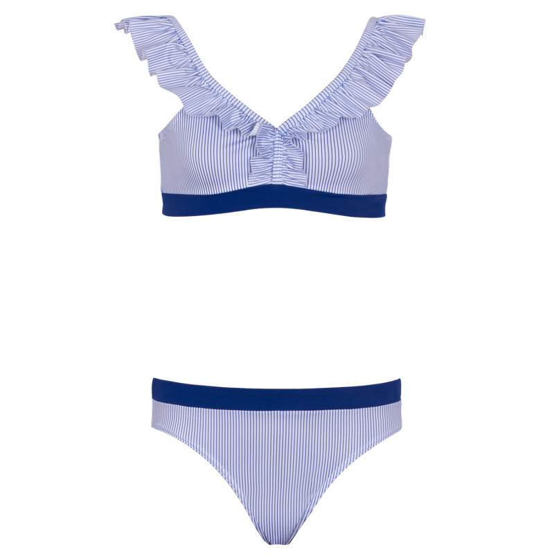 Nice Çizgi Contrast Stripe Bikini Set