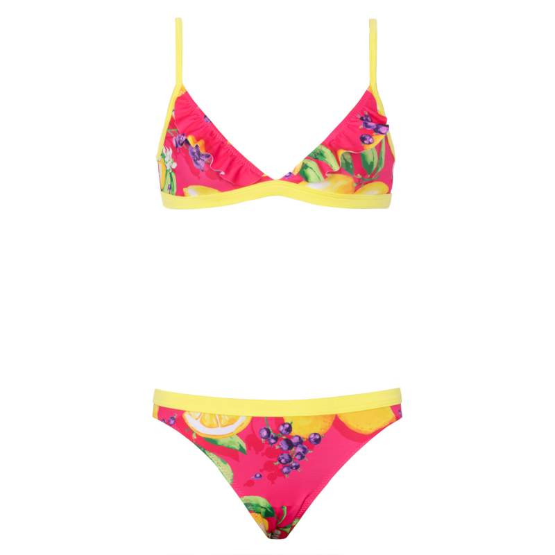Grape Lemon Pattern Girls Kids Bikini Set