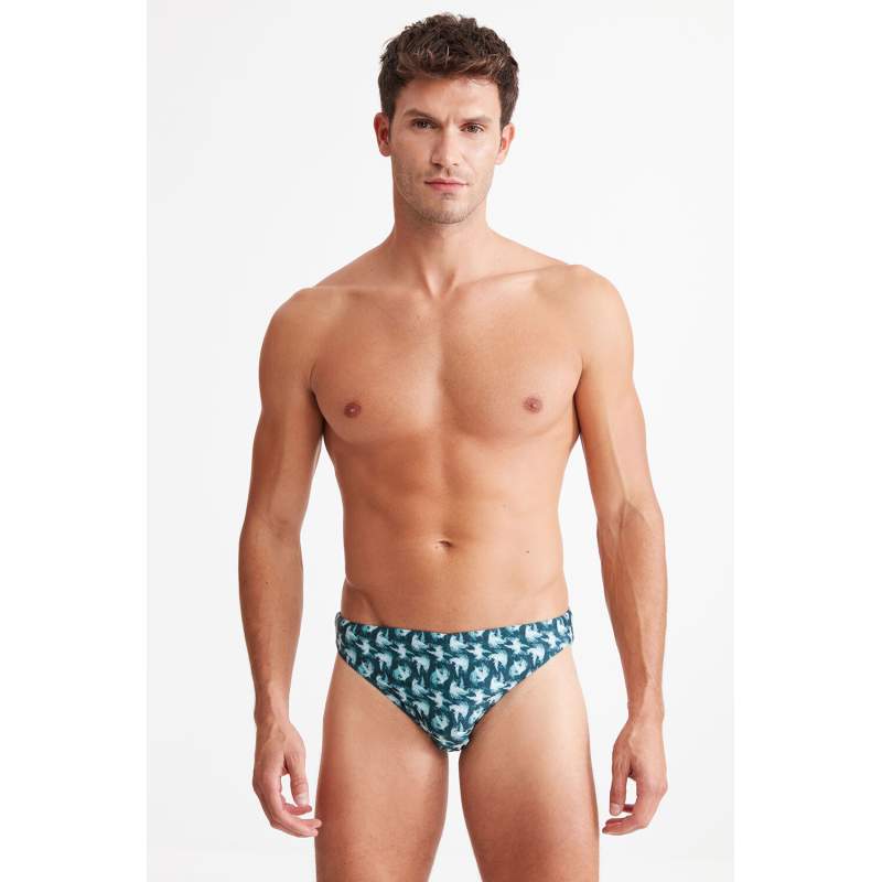 Birds Swallowç Pattern Thong Swimwear