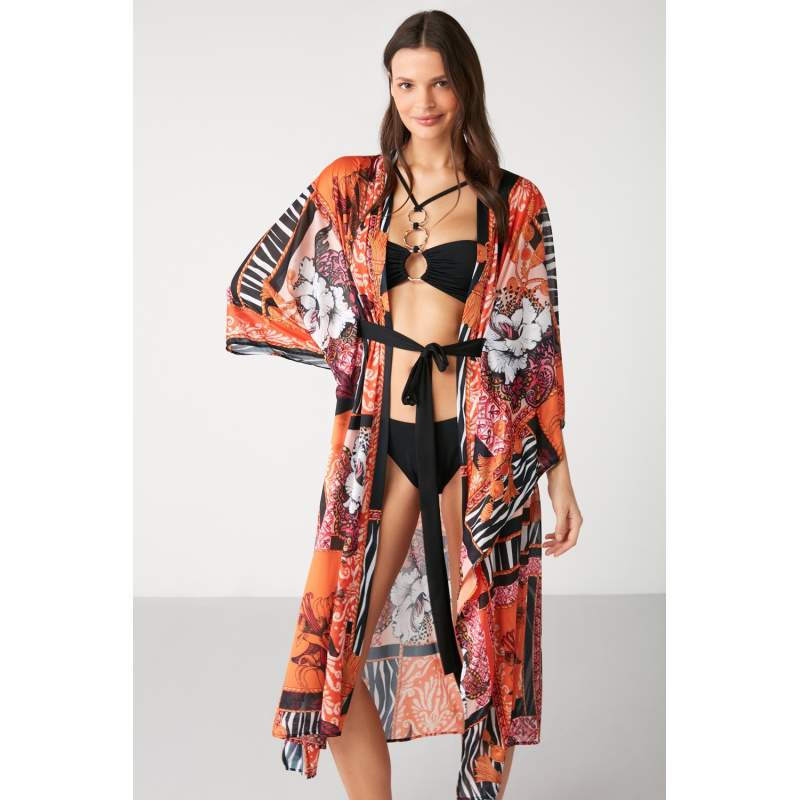 Mistoa Mixed Pattern Long Dress